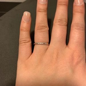 GENUINE Pandora Silver Band with CZ (size 7.5)